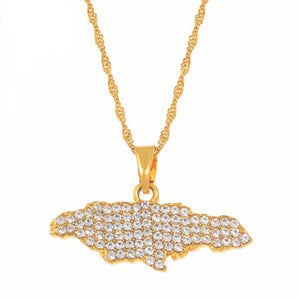 JAMAICA Gold Crystal Necklace